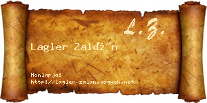 Lagler Zalán névjegykártya